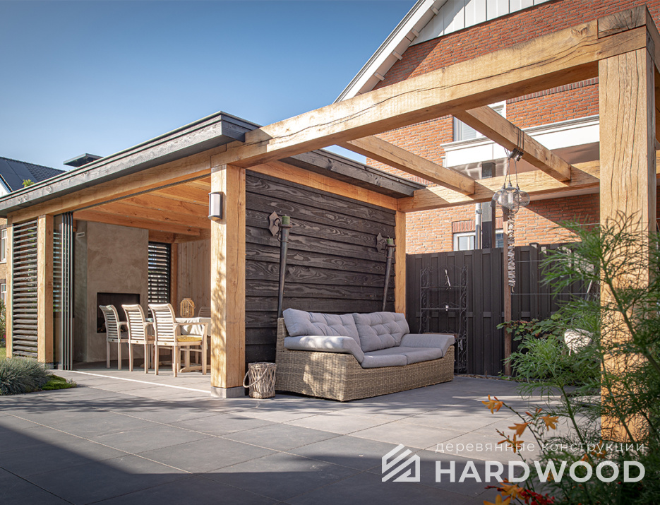 Пергола беседка с гриль зоной №23 - фото 1449