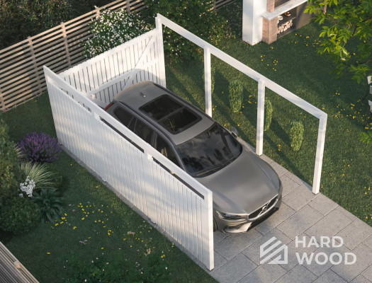 Деревянный навес на авто №3 - фото 943